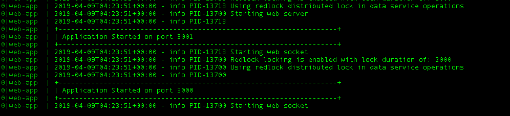 pm2 log output