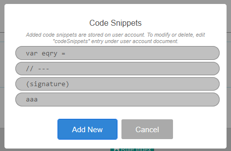 Code Snippets